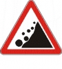 Предупреждающие знаки.Падение камней