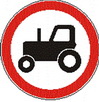 Запрещающие знаки.Движение тракторов запрещено