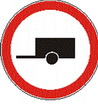 Запрещающие знаки.Движение с прицепом запрещено
