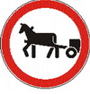 Запрещающие знаки.Движение гужевых повозок запрещено